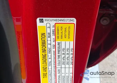 2022 Chevrolet Silverado 1500 Ltd 4Wd Short Bed High Country из США, поврежденный, VIN 3GCUYHED4NG171941